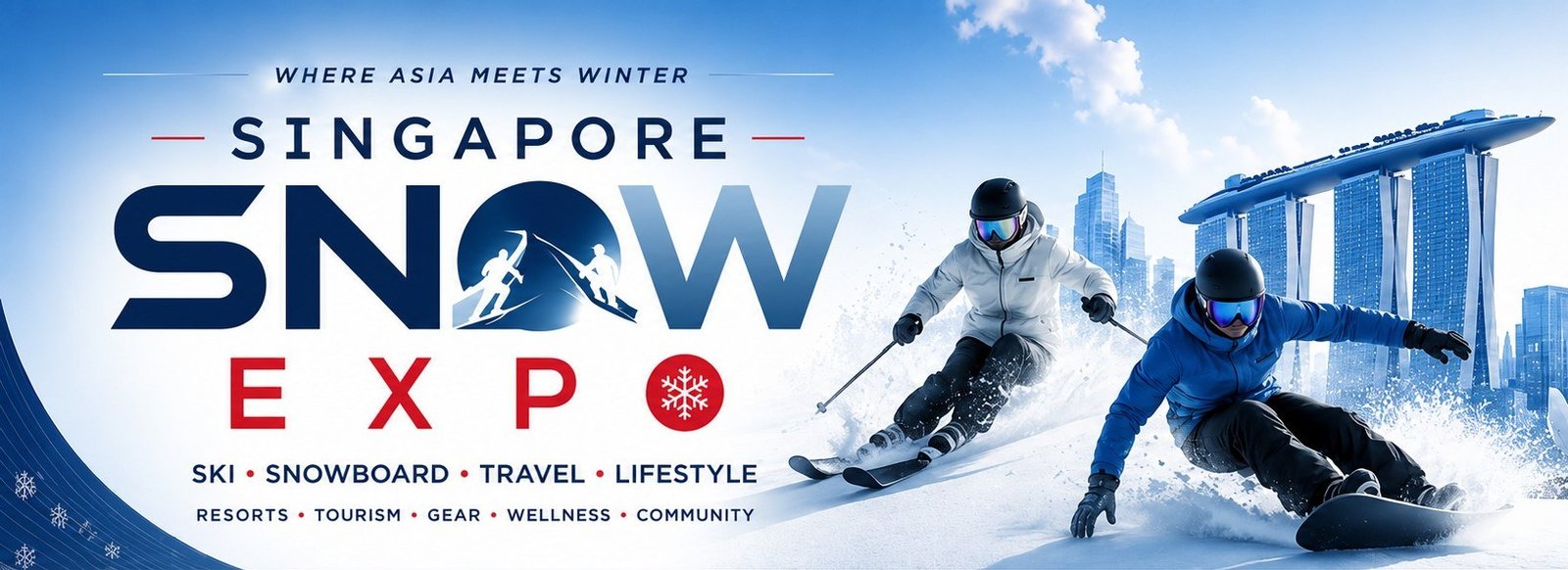 Singapore Snow Expo 2026 — Where Asia Meets Winter. Ski, snowboard, travel and lifestyle at Suntec Singapore.