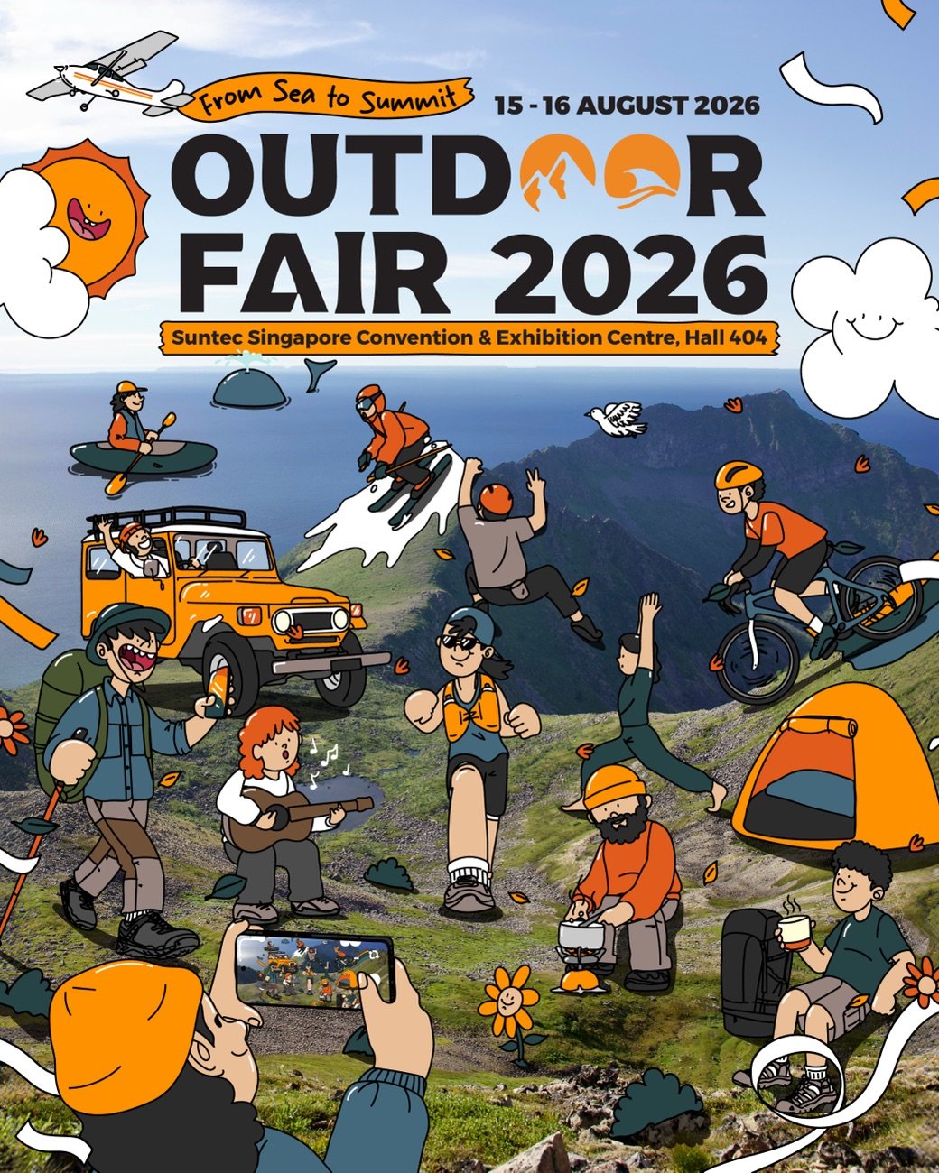 Outdoor Fair 2026 — From Sea to Summit. 15–16 August 2026, Suntec Singapore Convention & Exhibition Centre, Hall 404.